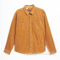 men's 100%cotton corduroy shirt long sleeve soft handfeel